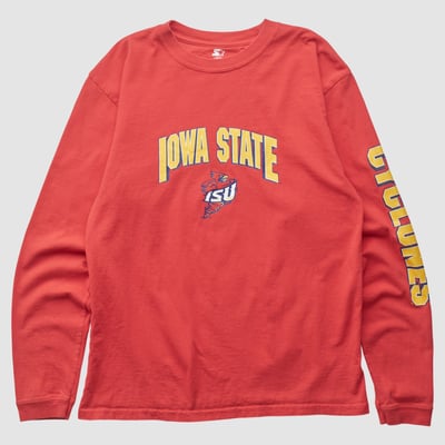 Iowa State Cyclones Starter 2010s Long Sleeve T-shirt - Red - S by Fanatics Real Vintage