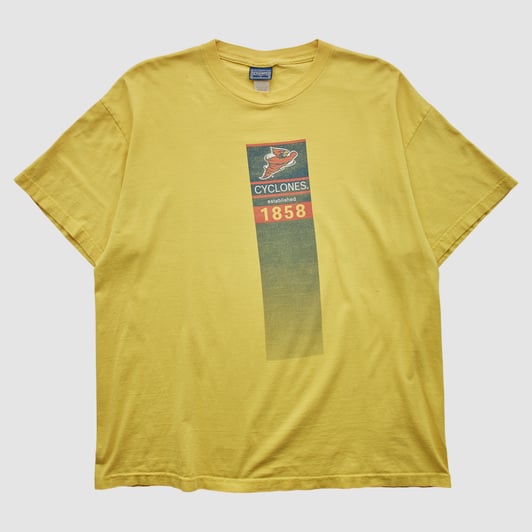 Iowa State Cyclones Team Edition Apparel 2000s T-shirt - Yellow - XL by Fanatics Real Vintage
