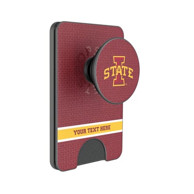 Iowa State Cyclones Keyscaper Personalized Endzone Solid PopSockets Magnetic Wallet