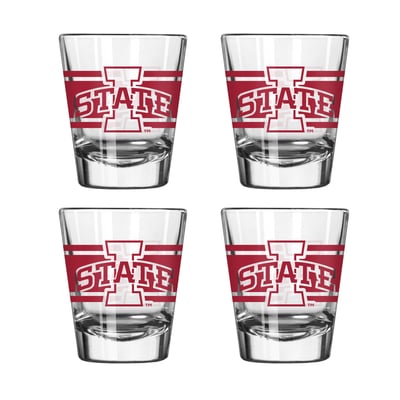 Iowa State Cyclones Logo Brands Four-Piece Stripe Shot Glass Set