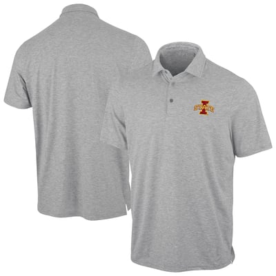 Iowa State Cyclones Antigua Static Polo - Heather Gray
