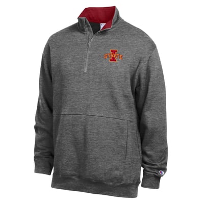  Iowa State Cyclones Champion Fleece Quarter-Zip Pullover - Charcoal
