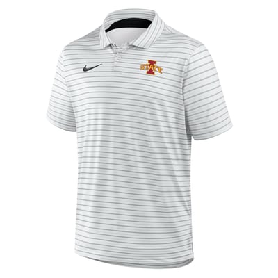 Iowa State Cyclones Nike Dri-FIT Tour Stripe Polo - White
