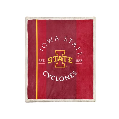 Iowa State Cyclones Pegasus Block Stripe 50" x 60" Ultra Cozy Sherpa Blanket