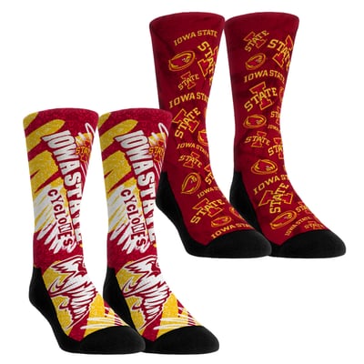 Iowa State Cyclones Rock Em Unisex Two-Piece Team Blast Crew Socks Set