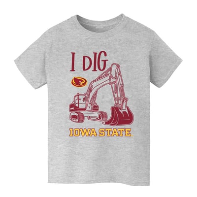 Iowa State Cyclones Vive La Fete Youth Excavator T-Shirt - Gray