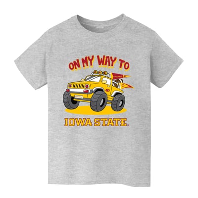 Iowa State Cyclones Vive La Fete Youth On My Way T-Shirt - Gray