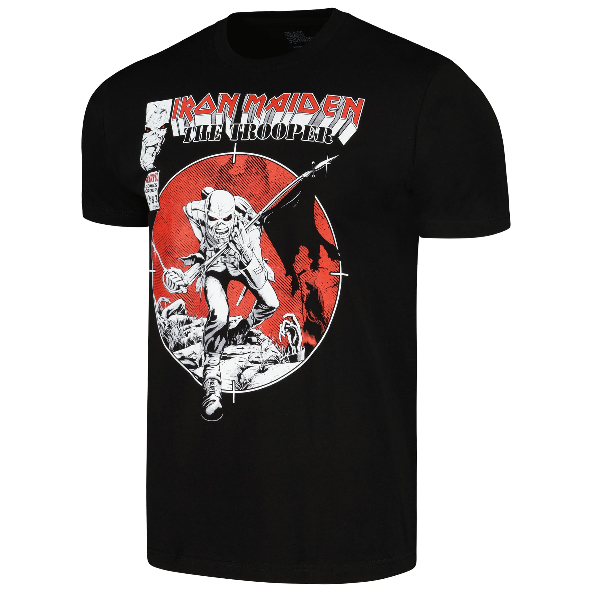 Iron Maiden Red White Trooper Black T-Shirt Iron Maiden The