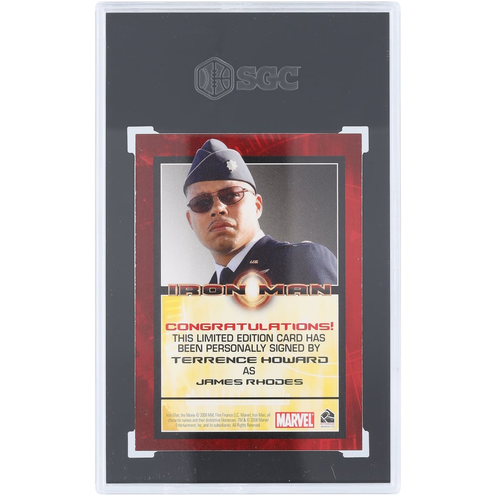 Terrence Howard Iron Man Autographed 2008 Rittenhouse #NNO SGC Authenticated 8.5/10 Card