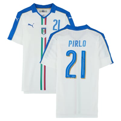 Andrea Pirlo Italian National Team Autographed Fanatics Authentic 2016 Away Jersey