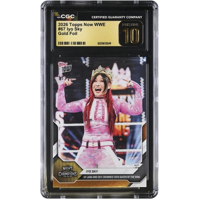 IYO SKY WWE 2026 Topps Now WWE Gold Foil #67 #/50 CGC Authenticated PRISTINE 10 Card