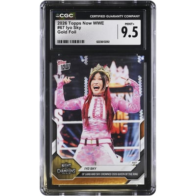 IYO SKY WWE 2026 Topps Now WWE Gold Foil #67 #50/50 CGC Authenticated MINT+ 9.5 Card
