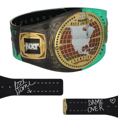 Izzi Dame WWE Autographed NXT Women's North American Championship Replica Title Belt with "Dame Over" Inscription