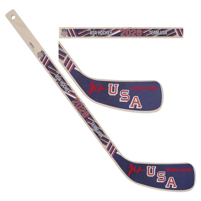 Jack Hughes Team USA Autographed Fanatics Authentic 2026 Winter Olympics Mini Wood Stick with "26 Gold Medal" Inscription