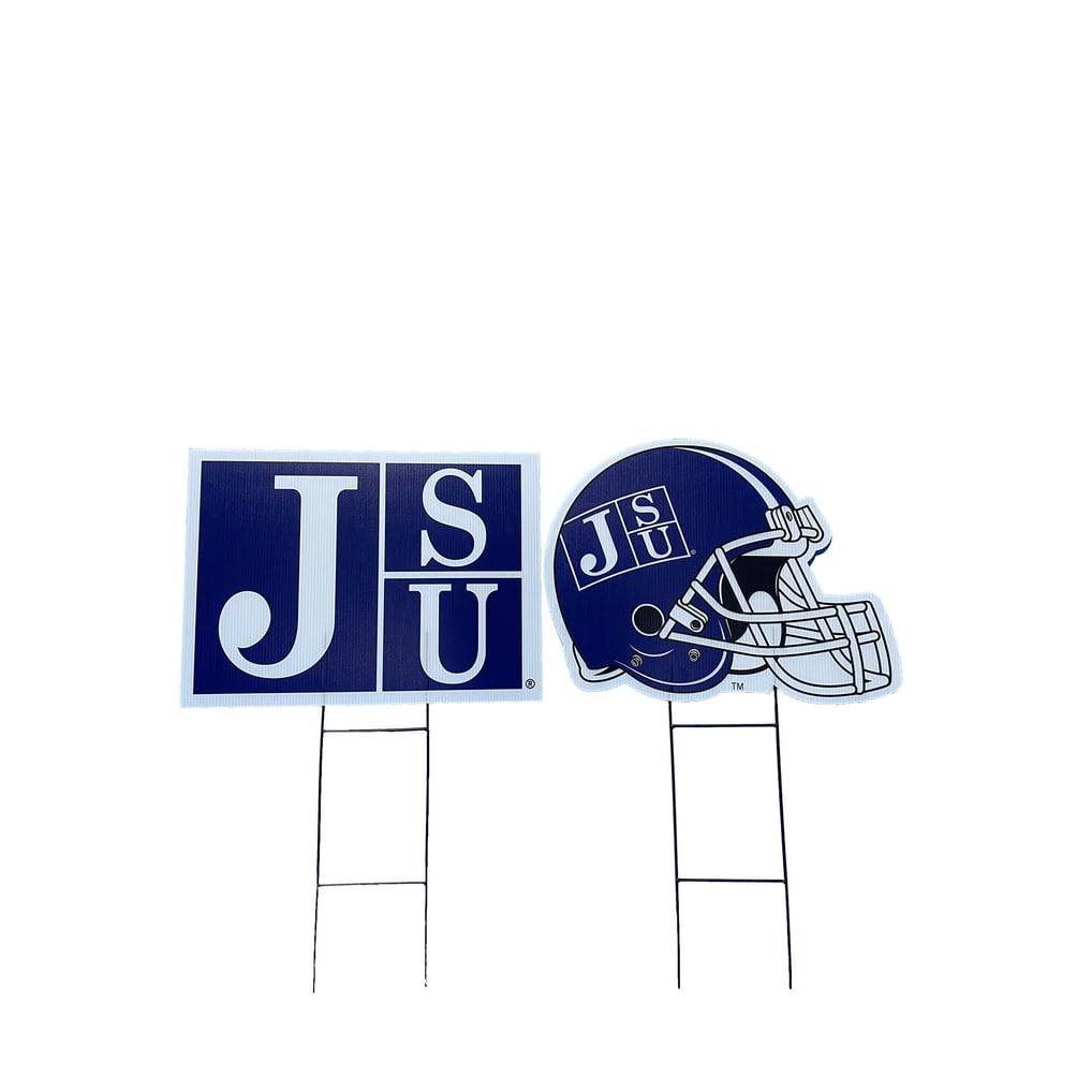 Jackson State Tigers Pegasus Logo and Helmet Two-Piece Yard Sign Set