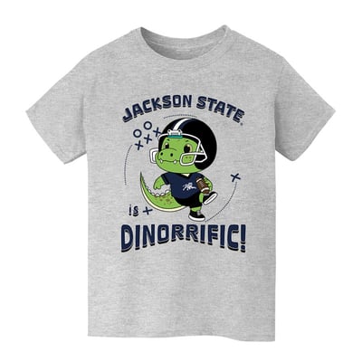 Jackson State Tigers Vive La Fete Youth Dinorrific T-Shirt - Gray