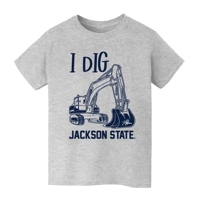 Jackson State Tigers Vive La Fete Youth Excavator T-Shirt - Gray