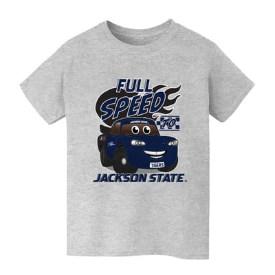 Jackson State Tigers Vive La Fete Youth Full Speed T-Shirt - Gray