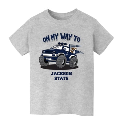 Jackson State Tigers Vive La Fete Youth On My Way T-Shirt - Gray