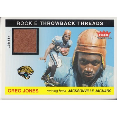 2004 Fleer Tradition Rookie Throwback Threads Helmets #TTGJ Greg Jones