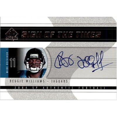 2004 SP Authentic Sign of the Times #SOTRE Reggie Williams