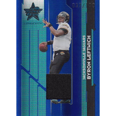 2006 Leaf Rookies and Stars Longevity Target Materials Sapphire #52 Byron Leftwich