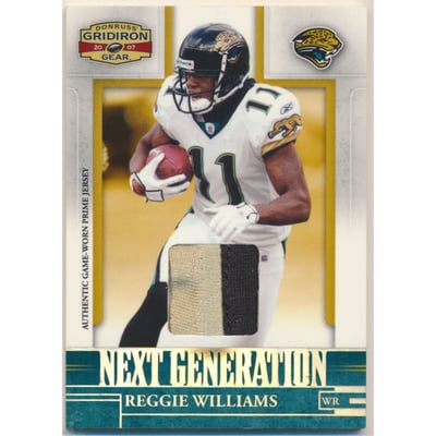 2007 Donruss Gridiron Gear Next Generation Jerseys Prime #39 Reggie Williams