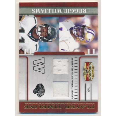2007 Donruss Gridiron Gear Player Timeline Jerseys Combos #4 Reggie Williams