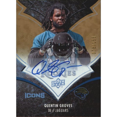 2008 Upper Deck Icons Rookie Autographs Rainbow #179 Quentin Groves/155