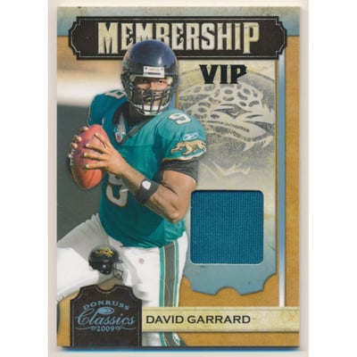 2009 Donruss Classics Membership VIP Jerseys Prime #4 David Garrard