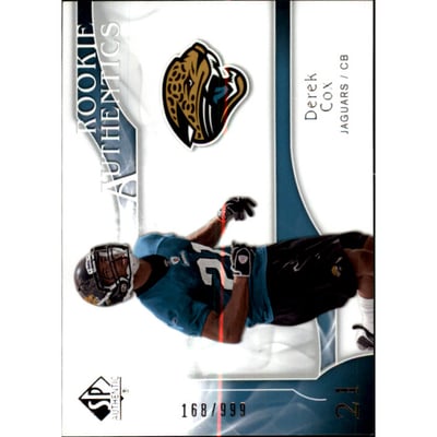 2009 SP Authentic #254 Derek Cox RC