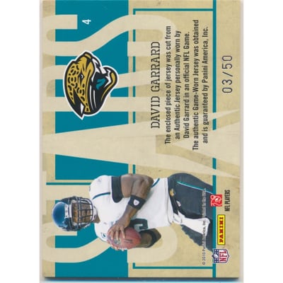 2010 Donruss Elite Stars Jerseys Black Prime #4 David Garrard