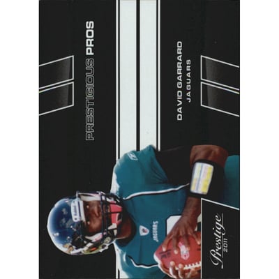 2011 Prestige Prestigious Pros Black #15 David Garrard