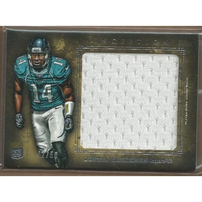 2012 Topps Inception Rookie Relics Jumbo Swatch Gold #JRJB Justin Blackmon