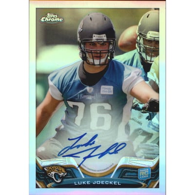 2013 Topps Chrome Rookie Autographs Refractors #137 Luke Joeckel