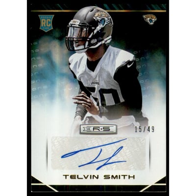 2014 Rookies and Stars Rookie Autographs Longevity Gold #189 Telvin Smith/49
