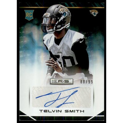 2014 Rookies and Stars Rookie Autographs Longevity Holofoil #189 Telvin Smith/99