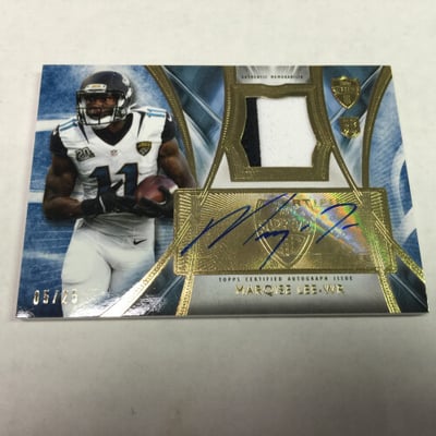 2014 Topps Supreme Autographed Relics Blue Patch #SAPML Marqise Lee