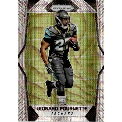 2017 Panini Prizm Prizms Blue Wave #219 Leonard Fournette