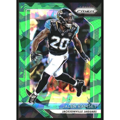 2018 Panini Prizm Prizms Green Crystals #110 Jalen Ramsey