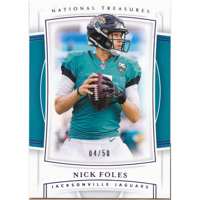 2019 Panini National Treasures Purple #41 Nick Foles