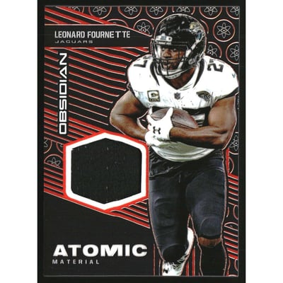 2019 Panini Obsidian Atomic Materials Electric Etch Orange #12 Leonard Fournette