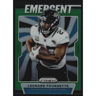 2019 Panini Prizm Emergent Prizms Green #7 Leonard Fournette