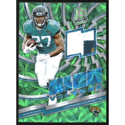 2019 Panini Spectra High Voltage Materials Neon Green #12 Leonard Fournette