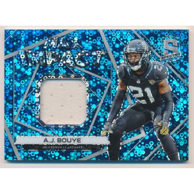 2019 Panini Spectra Max Impact Materials Neon Blue #1 A.J. Bouye
