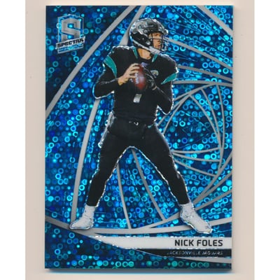 2019 Panini Spectra Neon Blue #71 Nick Foles