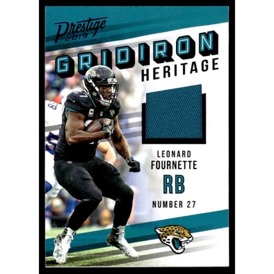 2019 Prestige Gridiron Heritage Jerseys Xtra Points Blue #30 Leonard Fournette