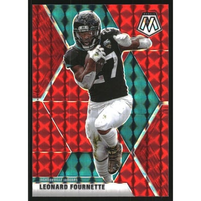 2020 Panini Mosaic Mosaic Choice Fusion Red #99 Leonard Fournette