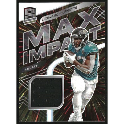 2020 Panini Spectra Max Impact Materials Hyper #39 Leonard Fournette