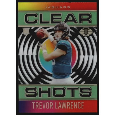 2021 Panini Illusions Clear Shots Emerald #16 Trevor Lawrence